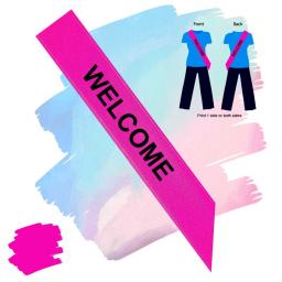 Welcome Polyester Sash Flo Pink.jpg