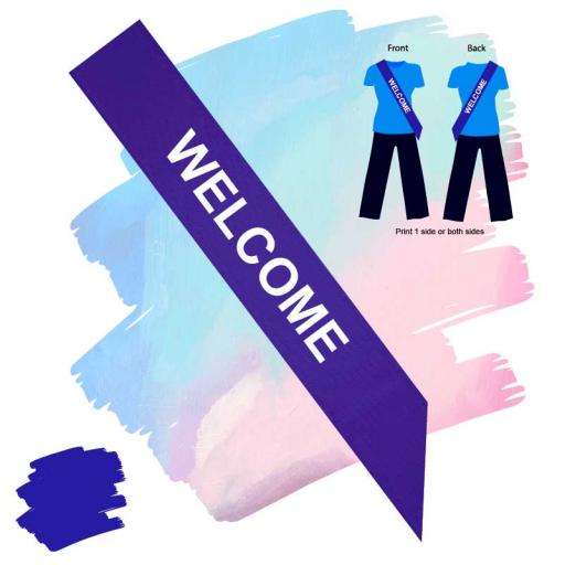 Polyester Welcome Sashes
