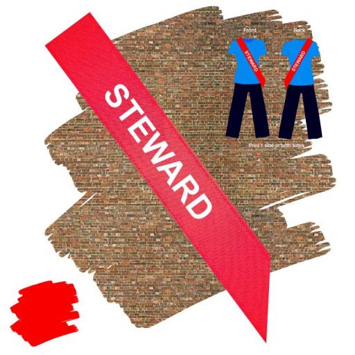 Steward Red Polyester Sash.jpg