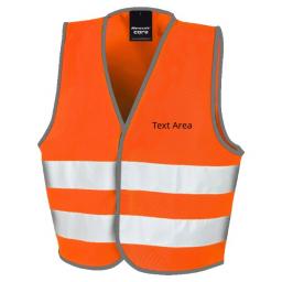 Kids Orange Safety Vest Printed