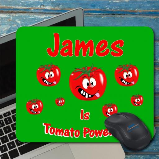 Comic Tomato Mouse Mat - Add A Name