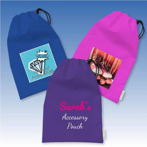 Personalised Polyester Drawstring Bags 6in x 8in