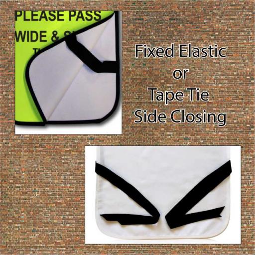 Tabard Closing Options Elastic and Tape ties