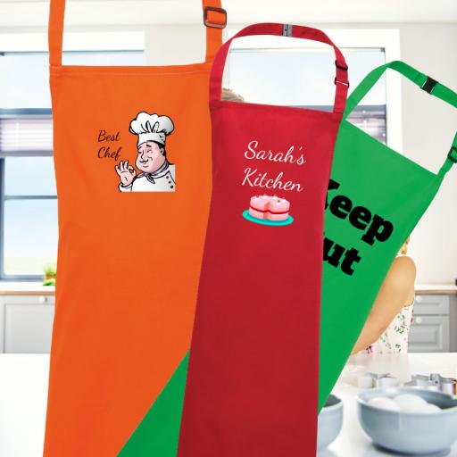Kids Aprons With Personalised Image