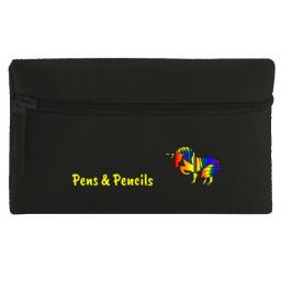 rainbow unicorn logo pencil cases