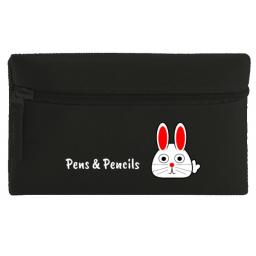 Personalised pencil case with rabbit logo