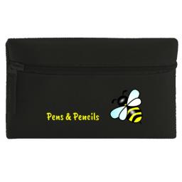 pencil case with bee motif