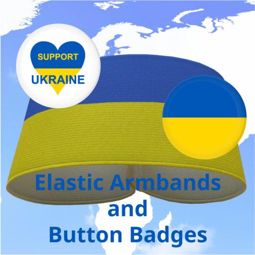 Ukrainian Flag Armbands and Badges