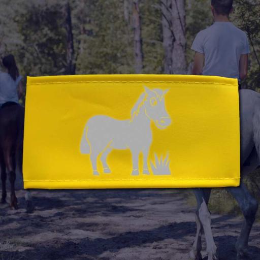 Reflective-Horse-Design-Kids-Yellow-Armband.jpg