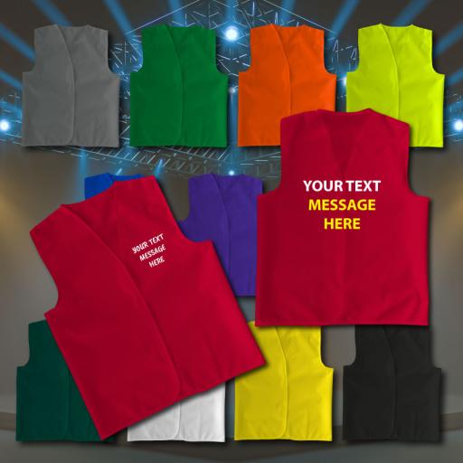 Non Reflective ID Vests - Printed Both Sides
