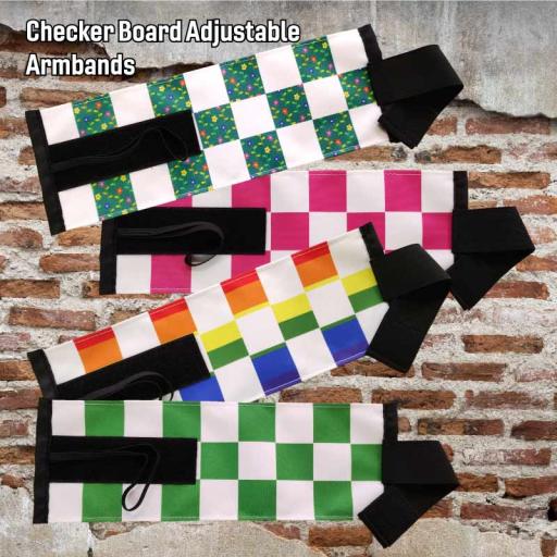 Coloured Checkerboard Wraparound Armbands