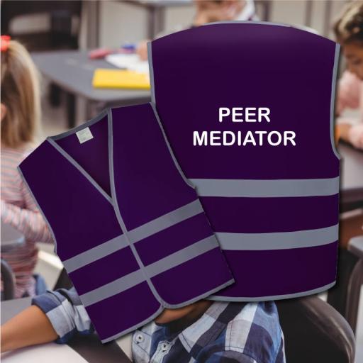 Kids Safety Vests Printed Peer Mediator