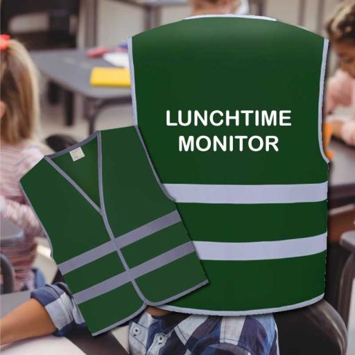 Kids Safety Vest Printed Lunchtime Monitor