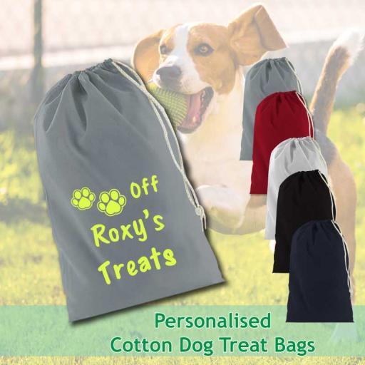 Cotton Dog Treat Bags - Paws Off