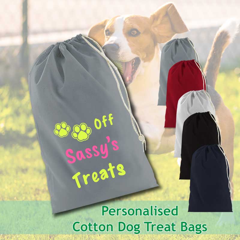 Personalised Dog Treat Cotton Bags
