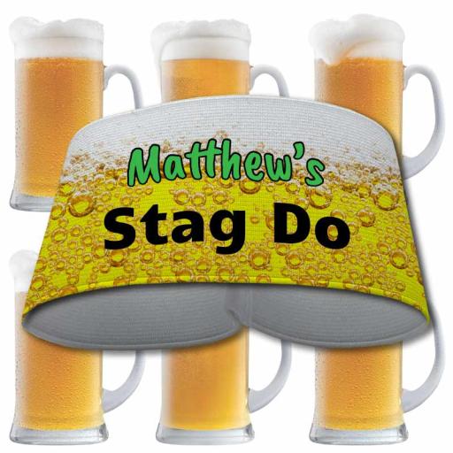 Printed Stag Do Beer Print Armbands