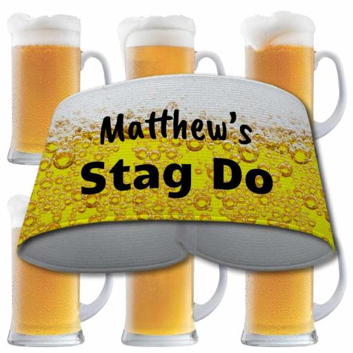 Personalised Stag Do Beer Print Armbands