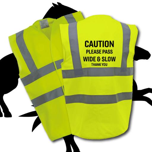 Safety Vests Caution Please Pass Wide & Slow