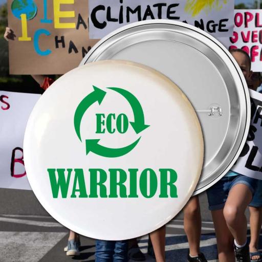 50mm Eco Warrior Button Badges