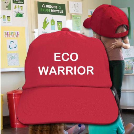 Kids Baseball Caps Printed Eco Warrior