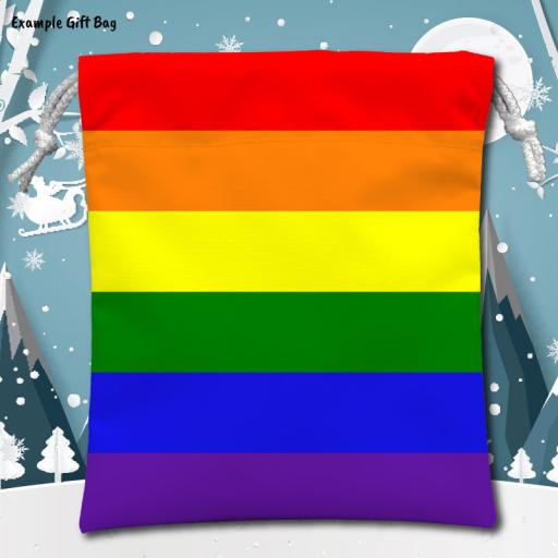 Small Rainbow Drawstring Accessories Bag