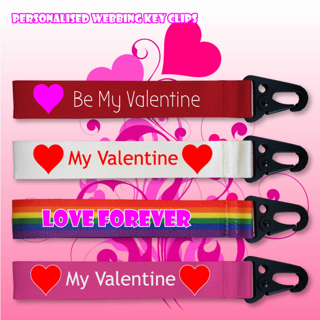 Personalised Key Loop for Valentines day