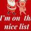 I'm On The Nice List Christmas Pin Badges Swatch