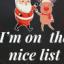 I'm On The Nice List Christmas Pin Badges Swatch