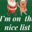 I'm On The Nice List Christmas Pin Badges Swatch